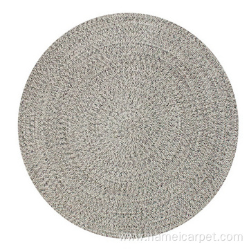 Polypropylene braided round synthetic patio outdoor rug